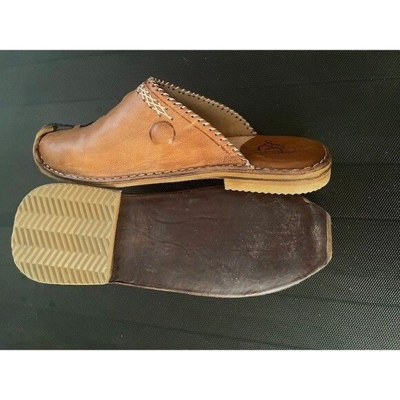 100% Moroccan exquisitely handcrafted stitched men's slippers genuine leather - Picture 4 of 4